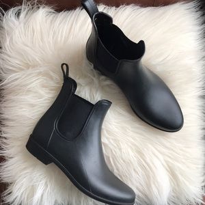 Sam Edelman Tinsley Matte Black Rain Boots Size 8